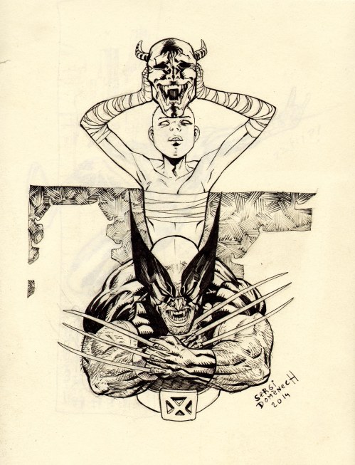 Wolverine & Shadow Cat skecht Web