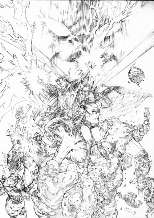 Dr Strange and Magik pencil